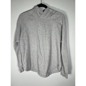 Eddie Bauer gray loungewear scooped hem hoodie L stretch outdoor comfy